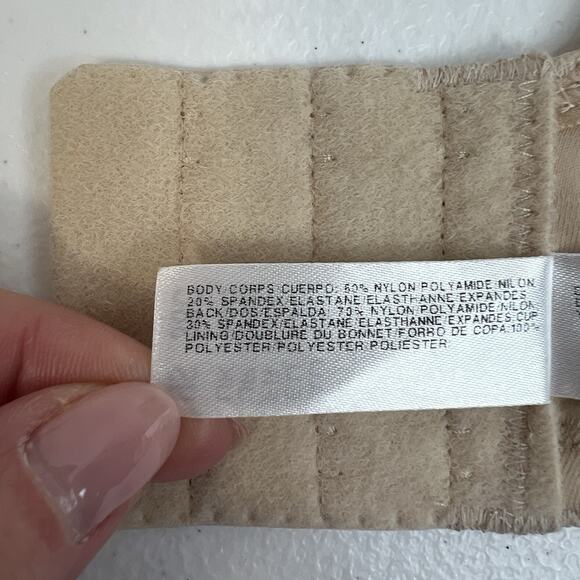 Wacoal 38C Sports Bra Contour High Impact Underwire 853209 Coolmax Beige Tan - Picture 13 of 15